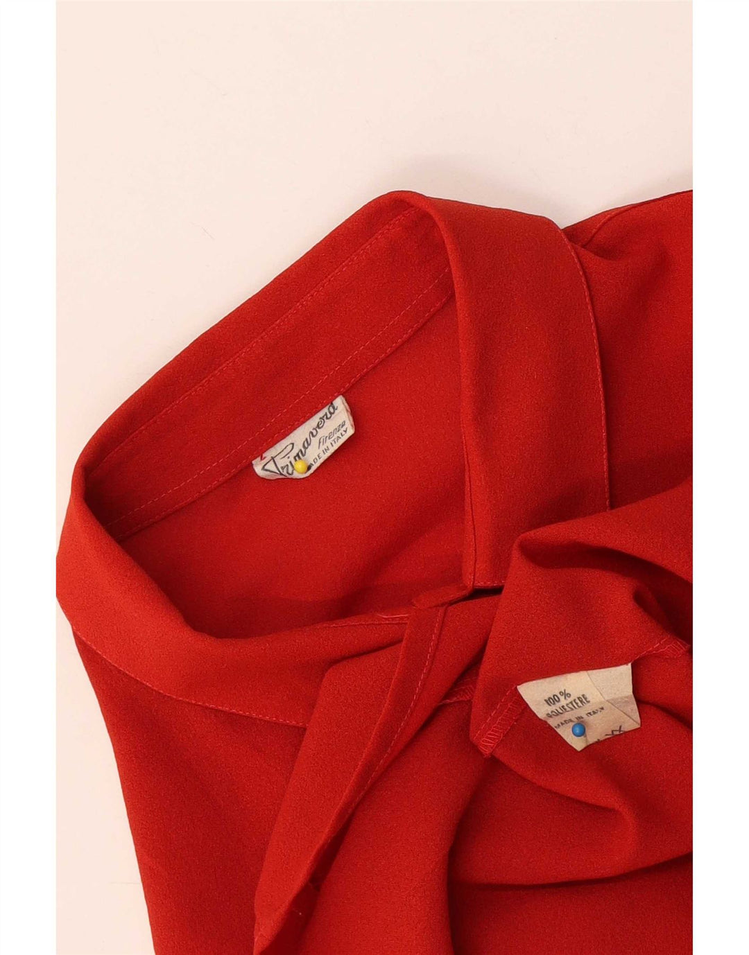 Blusa feminina Primavera Firenze de grandes dimensões US 4 poliéster vermelho pequeno