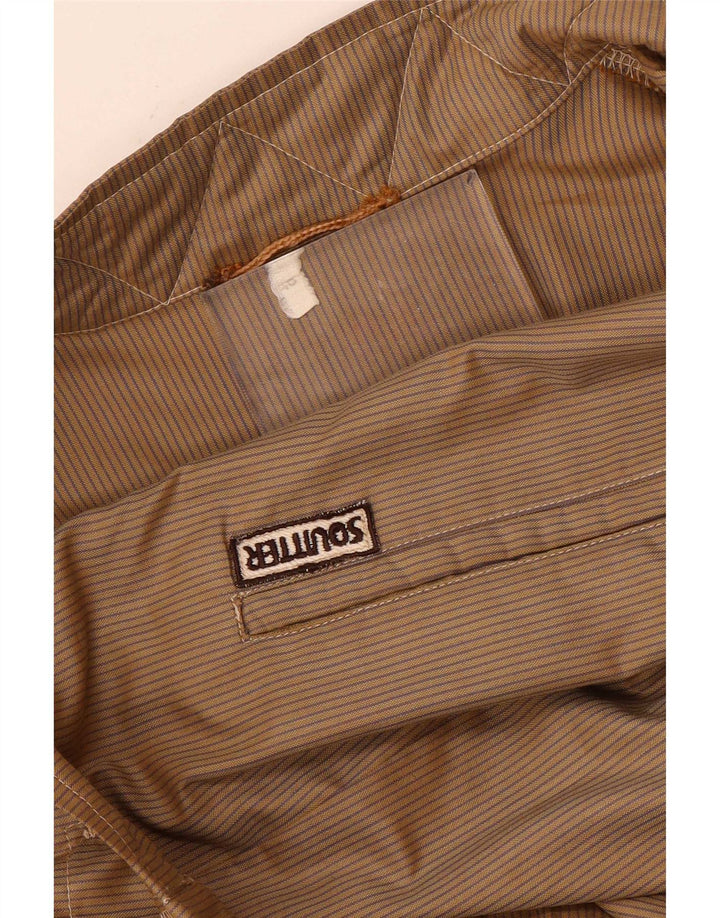 Jaqueta utilitária masculina Southern IT 48 poliéster risca de giz bege médio