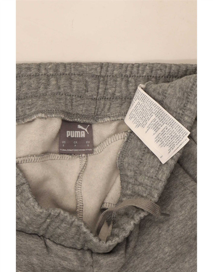 Calça de treino masculina Puma Joggers pequeno algodão cinza