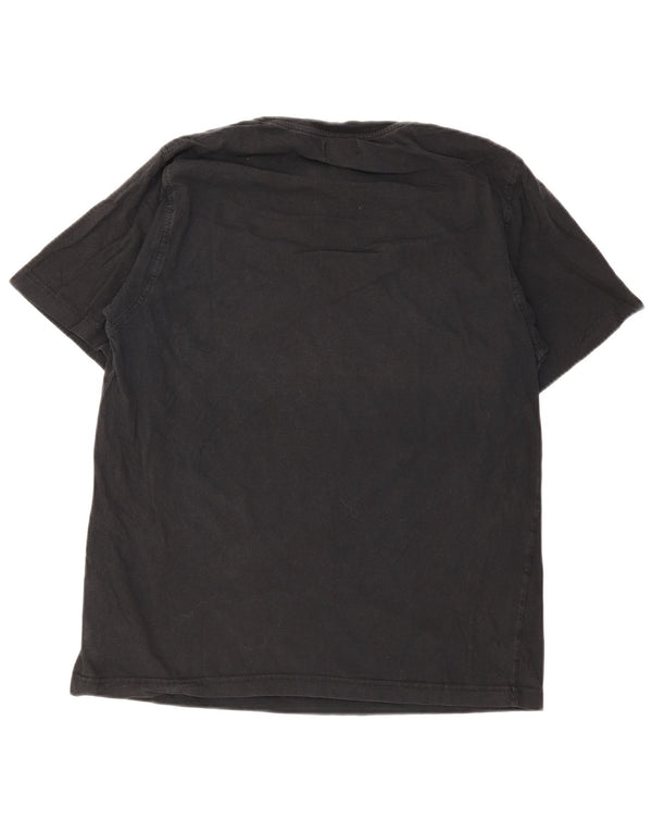 Camiseta gráfica masculina Kappa Top médio algodão preto