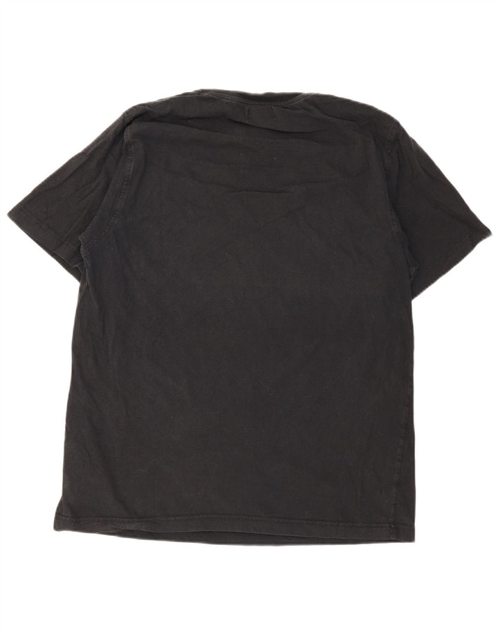Camiseta gráfica masculina Kappa Top médio algodão preto