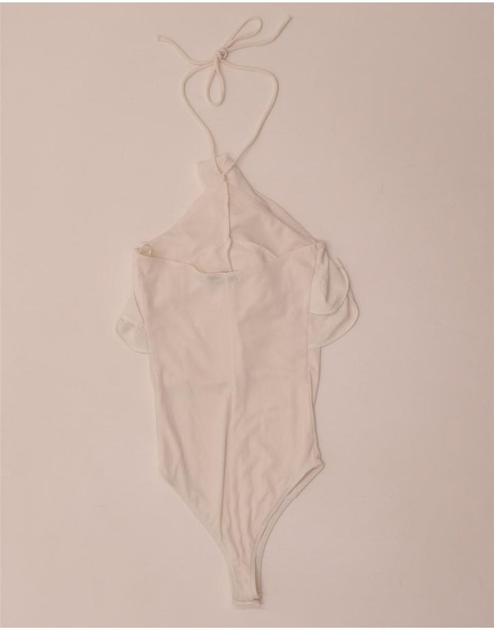 Macacão feminino sem mangas Zara UK 8 pequeno branco