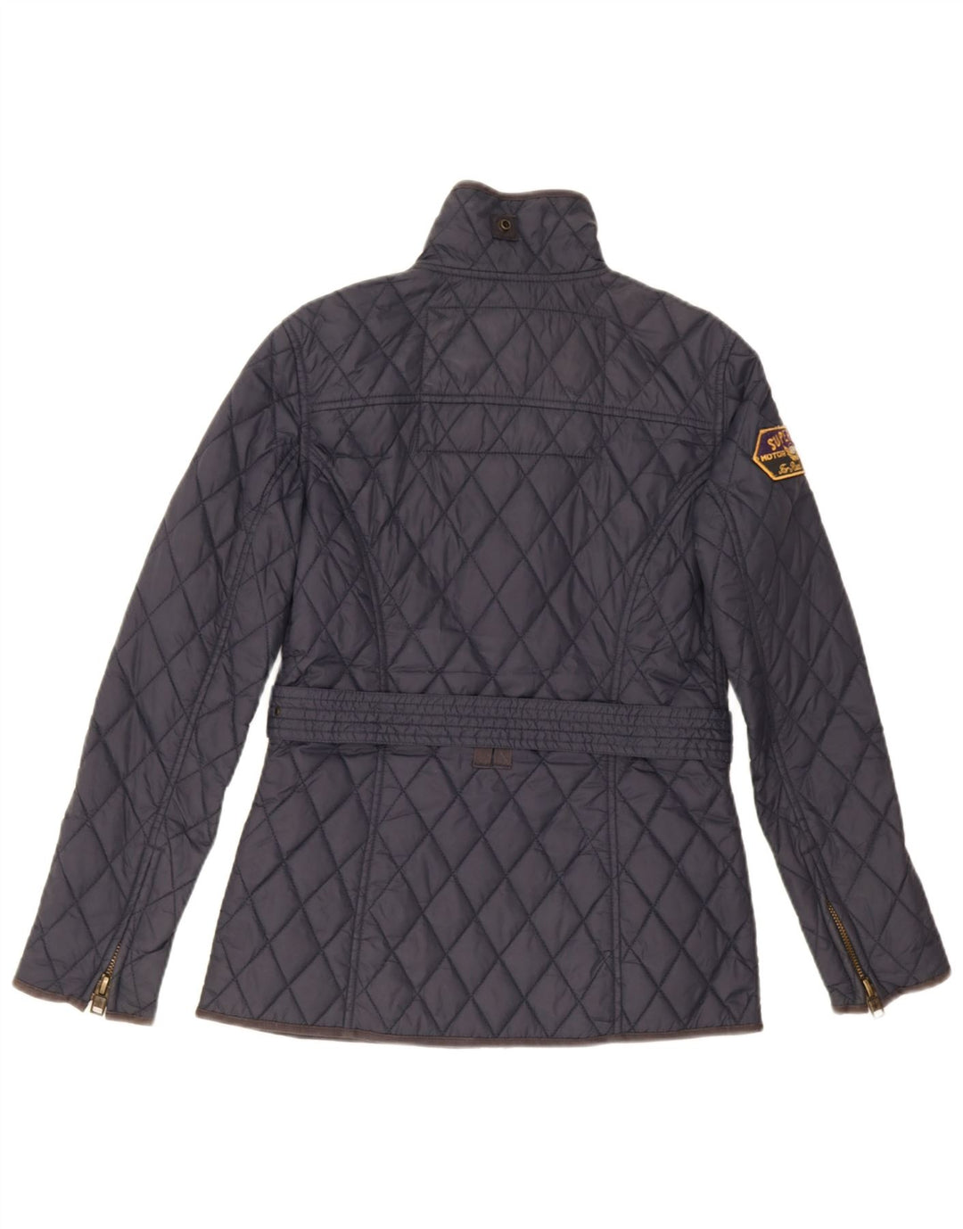 Jaqueta acolchoada feminina Superdry UK 12 médio azul marinho nylon