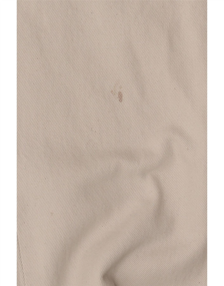 Calça jeans feminina Levi's 501 Straight W28 L32 algodão branco