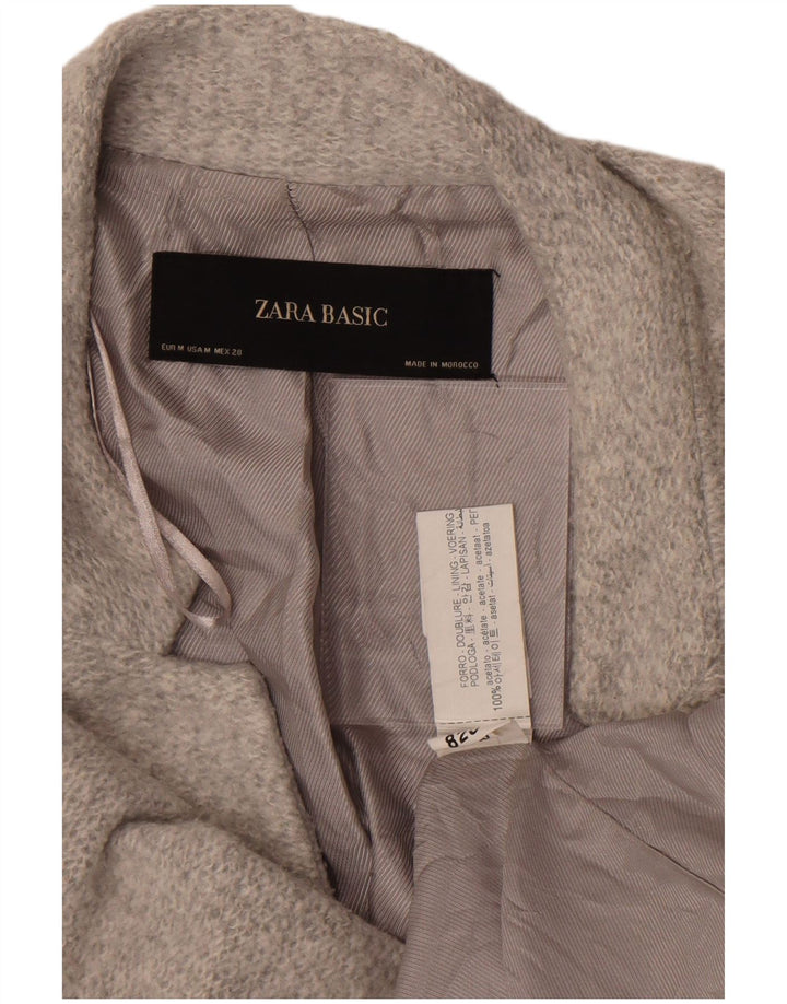 Sobretudo aberto feminino Zara UK 12 cinza médio