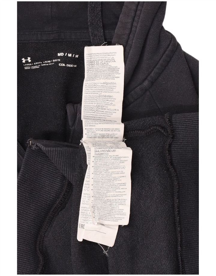 Suéter masculino Under Armour Cold Gear Zip com capuz de algodão azul marinho médio