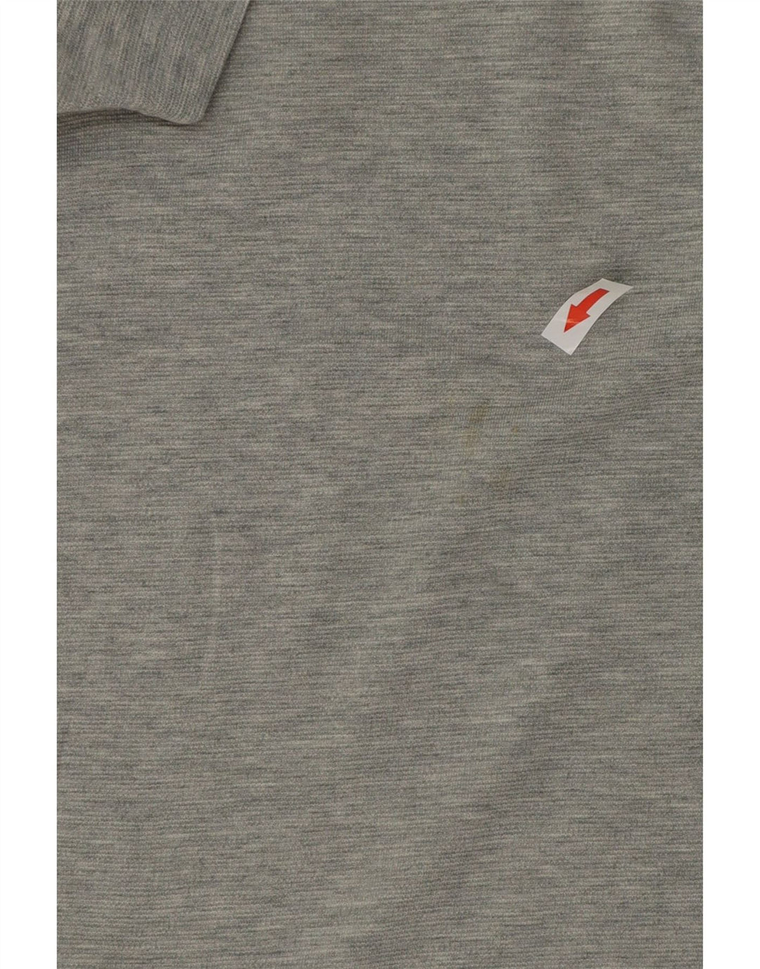 Camisa polo masculina Lacoste tamanho 4 algodão manchado cinza médio