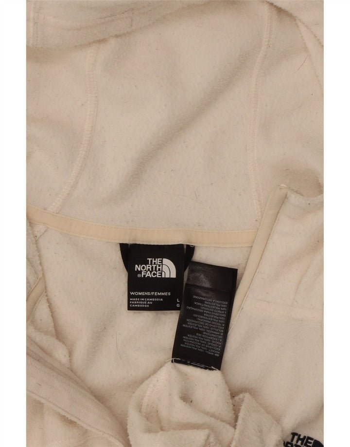 Jaqueta feminina de lã com capuz THE NORTH FACE Reino Unido 16 grande poliéster branco