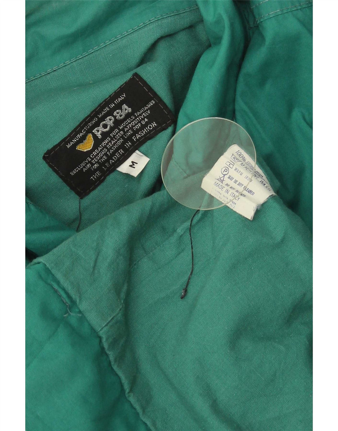 Jaqueta utilitária masculina POP 84 UK 38 algodão verde médio