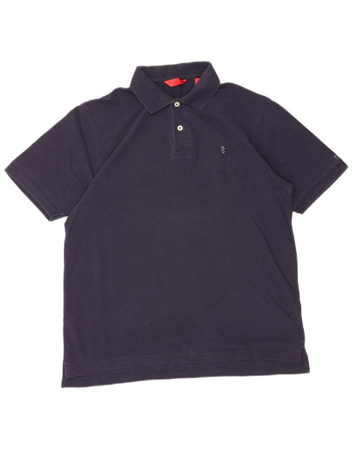 Camisa polo masculina IZOD de algodão azul marinho médio