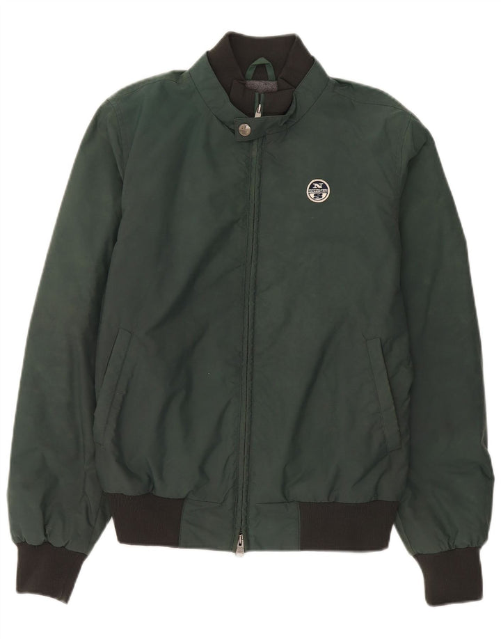 Jaqueta corta-vento masculina North Sails Bomber UK 38 poliamida verde médio