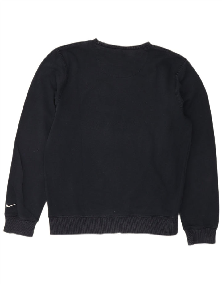 NIKE Mens Graphic Moletom Jumper Pequeno Azul Marinho Algodão