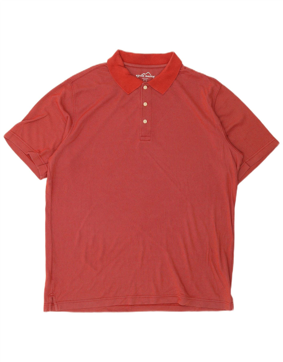 Camisa polo masculina EDDIE BAUER grande algodão vermelho