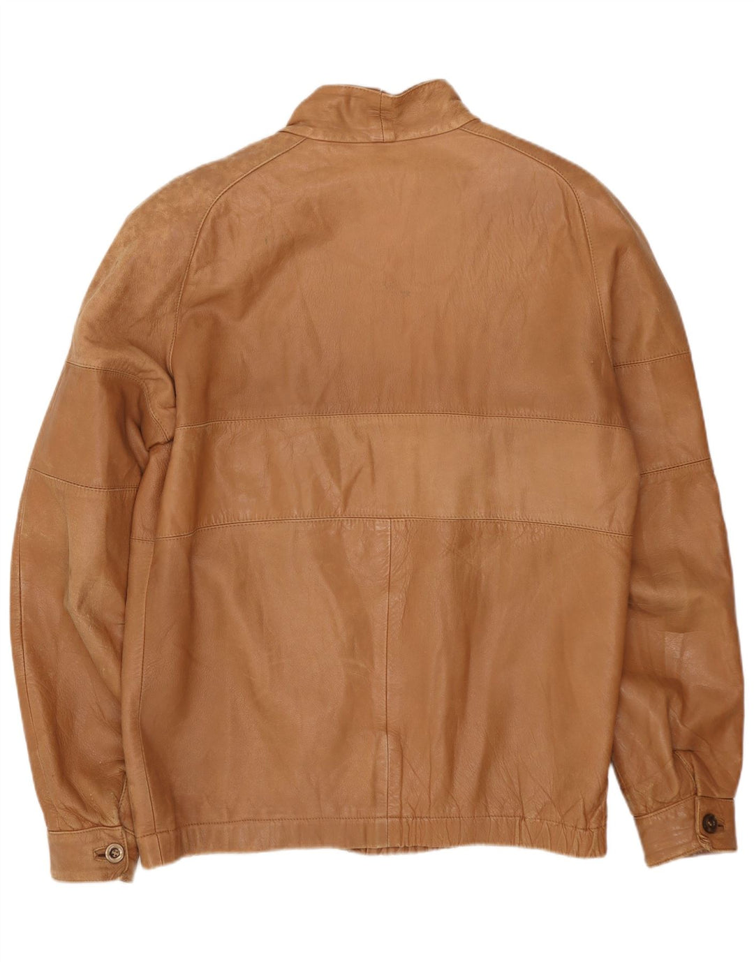 Jaqueta de couro masculina vintage UK 38 bege médio