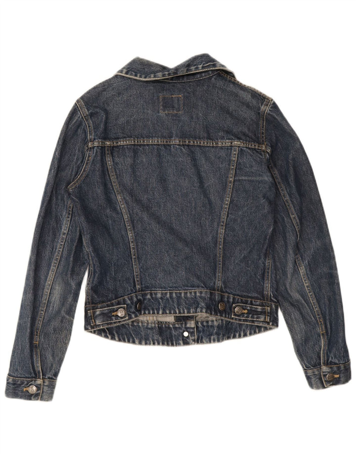 Jaqueta jeans feminina Gas UK 12 algodão azul marinho médio