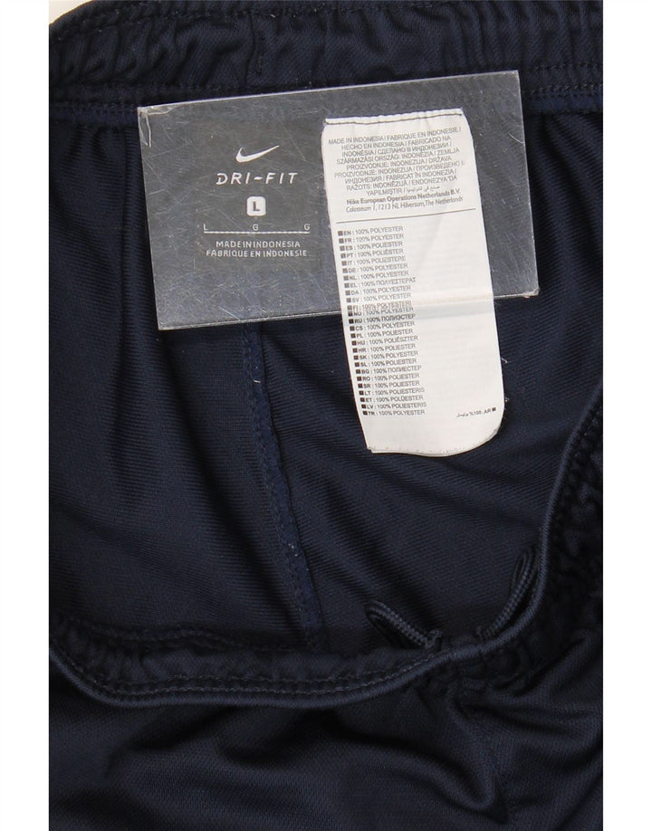 Calça de treino masculina Nike Dri Fit grande poliéster azul marinho