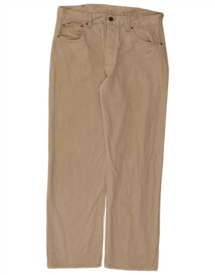 Levi's Masculino 551 Straight Jeans W36 L30 Algodão Bege