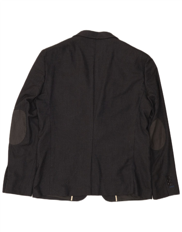 Jaqueta blazer masculina Zara com 2 botões EU 54 XL preta