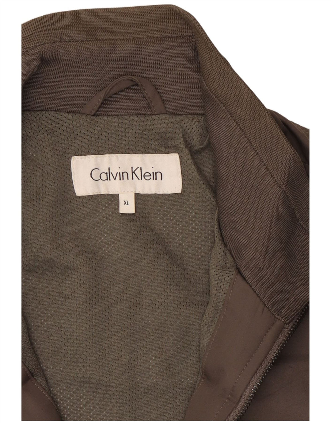 Jaqueta bomber masculina CALVIN KLEIN Reino Unido 42 XL poliéster cinza