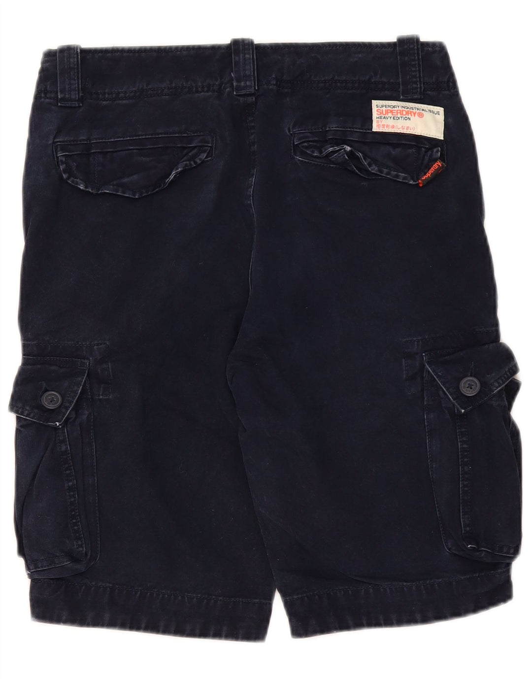 Shorts cargo masculino SUPERDRY pequeno W29 algodão azul marinho