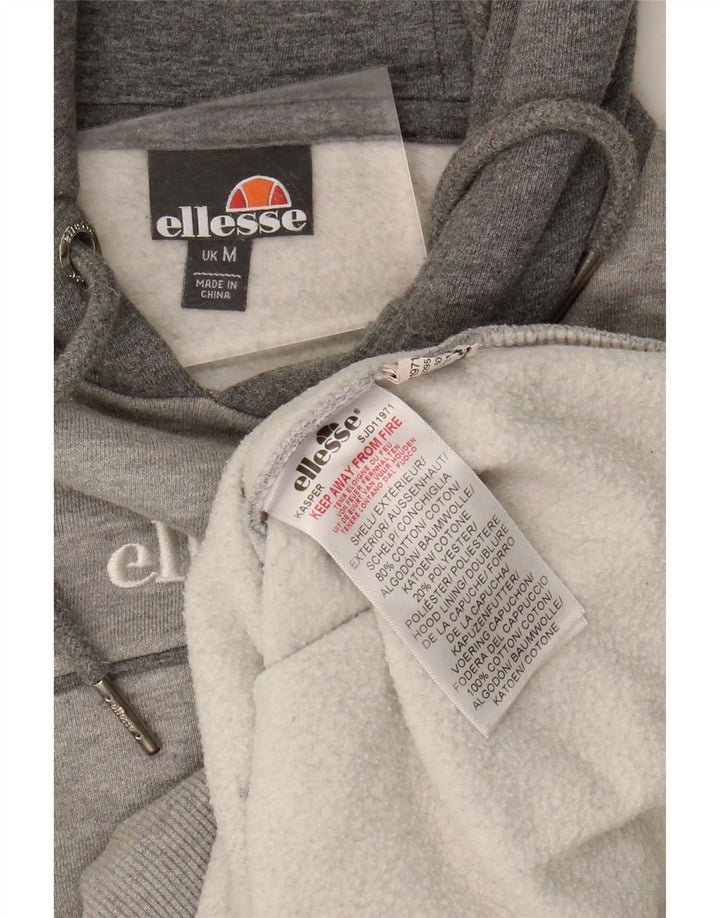 ELLESSE Suéter masculino com capuz e algodão cinza médio