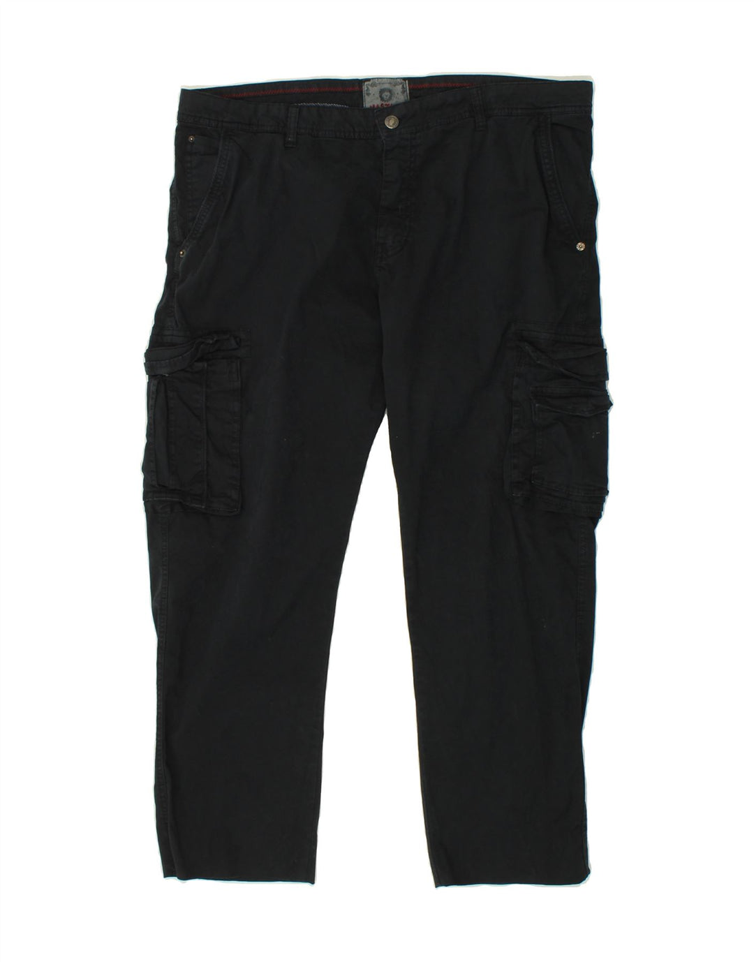 VINTAGE Mens Slim Cargo Trousers W42 L26  Navy Blue Cotton Vintage Vintage and Second-Hand Vintage from Messina Hembry 
