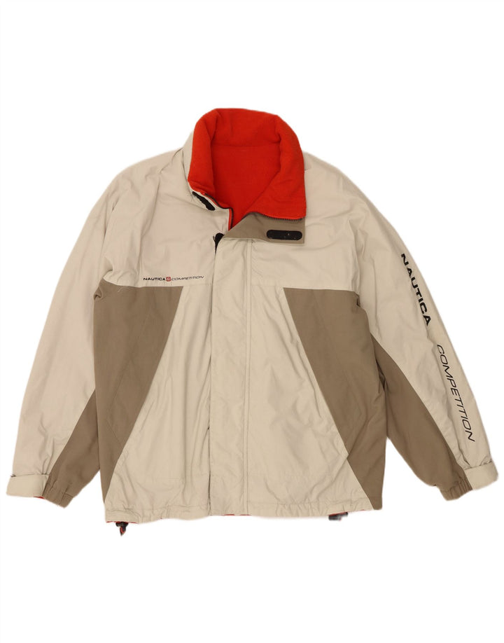 Jaqueta corta-vento masculina Nautica UK 38 Medium Beige Colourblock