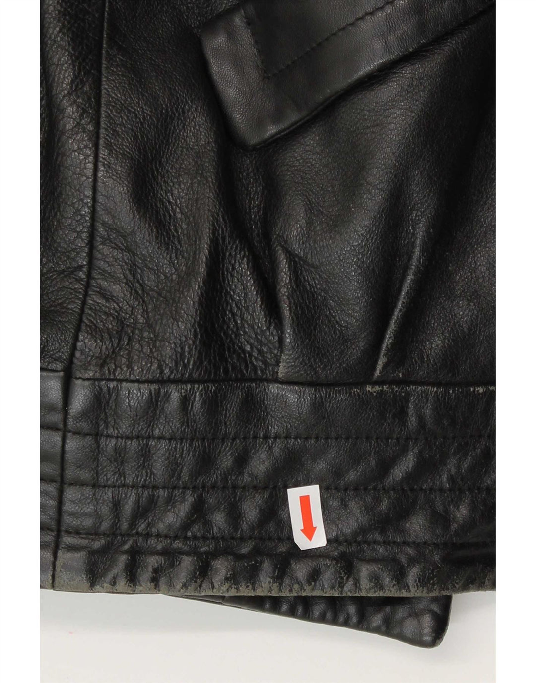 Jaqueta de couro feminina vintage UK 14 grande preta