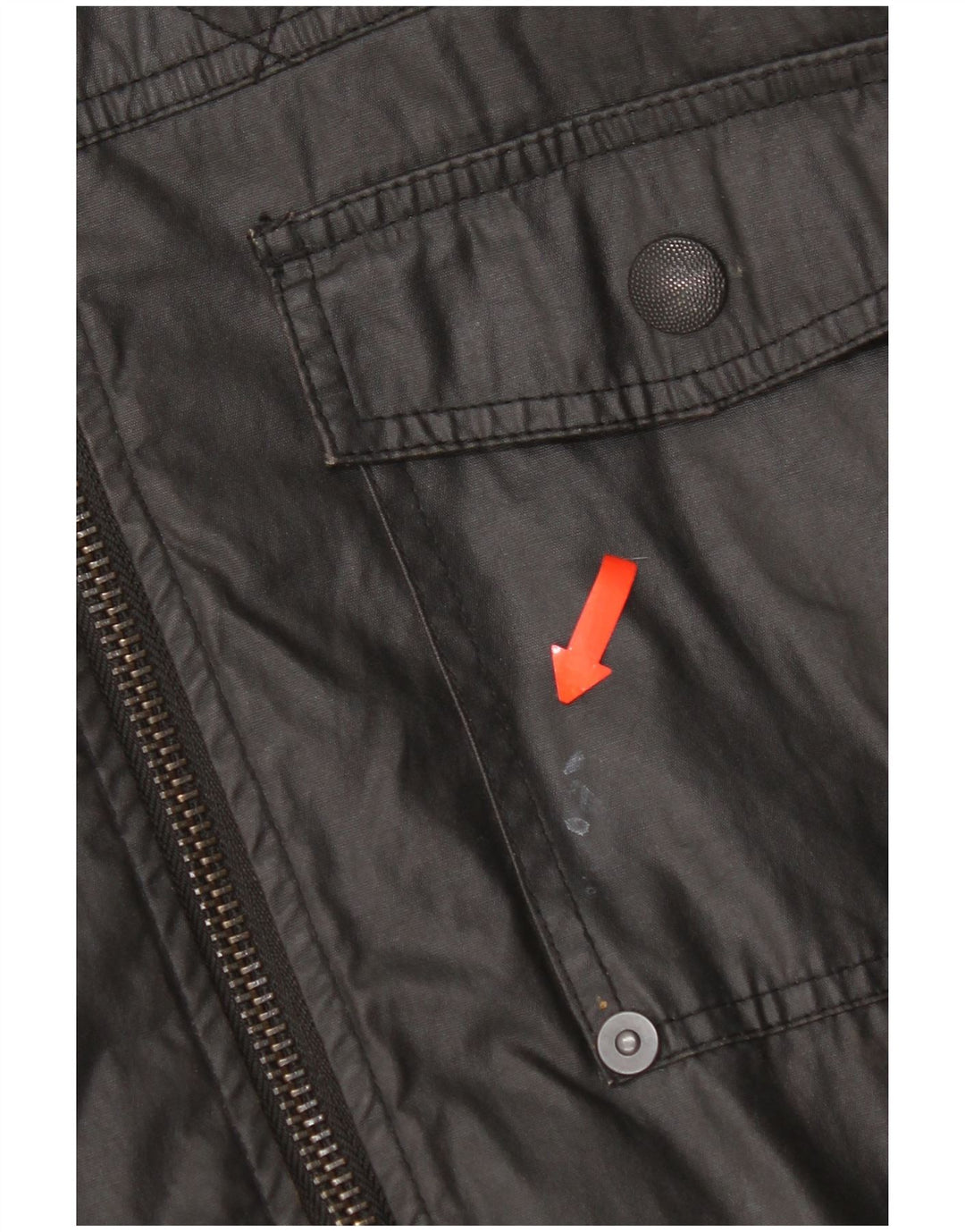 Jaqueta utilitária masculina vintage UK 40 grande algodão preto