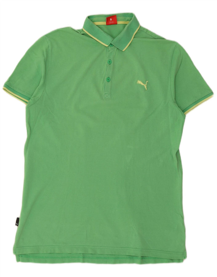 Camisa polo masculina PUMA grande algodão verde
