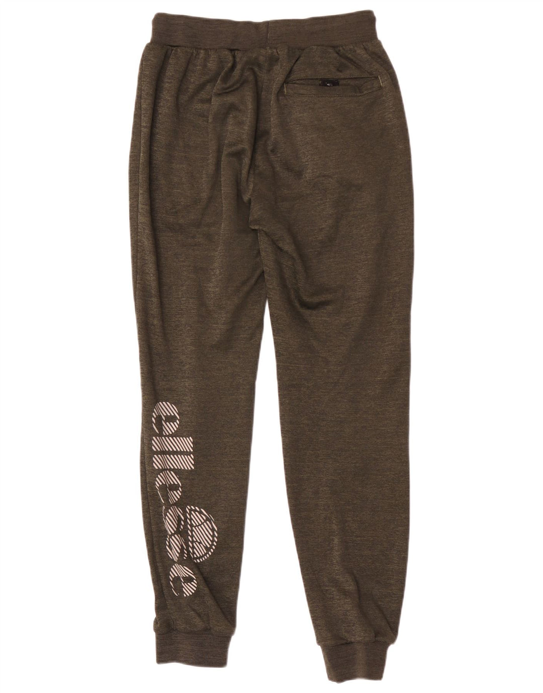 Calça de treino masculina Ellesse com estampa gráfica, calça jogger pequena cáqui salpicada