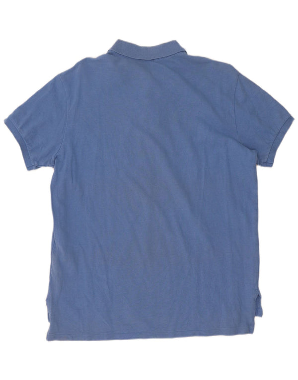 Polo Ralph Lauren Mens Custom Fit Camisa Polo Grande Algodão Azul