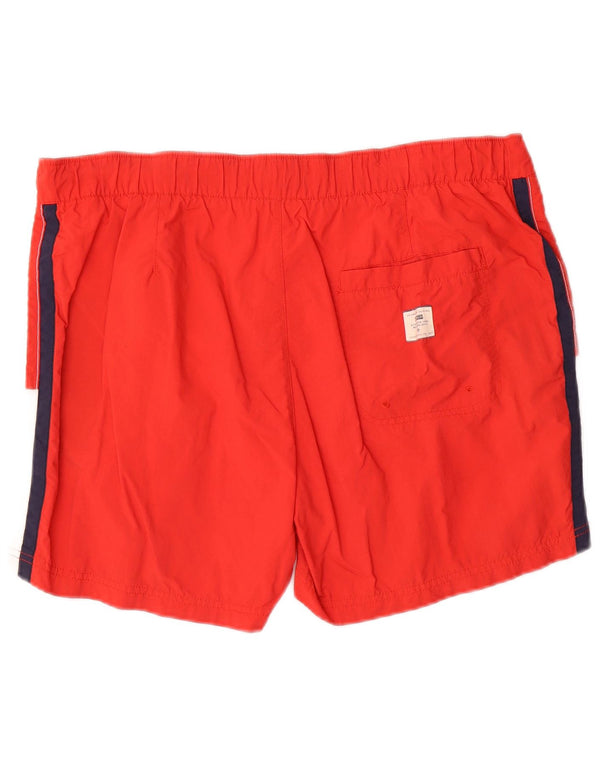 Shorts de natação masculino Tommy Hilfiger gráfico grande vermelho