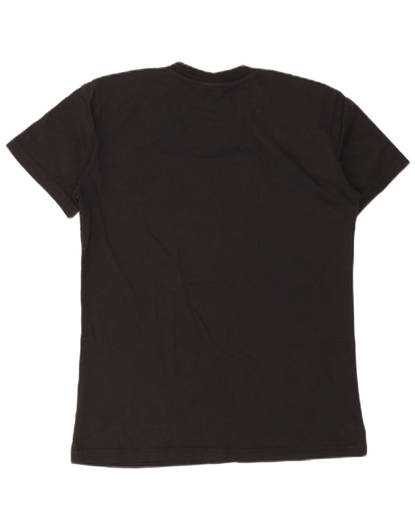 Camiseta gráfica masculina Hugo Boss grande algodão preto