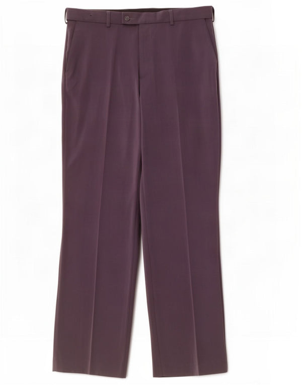 Calça masculina Farah de terno reto W34 L32 poliéster cinza