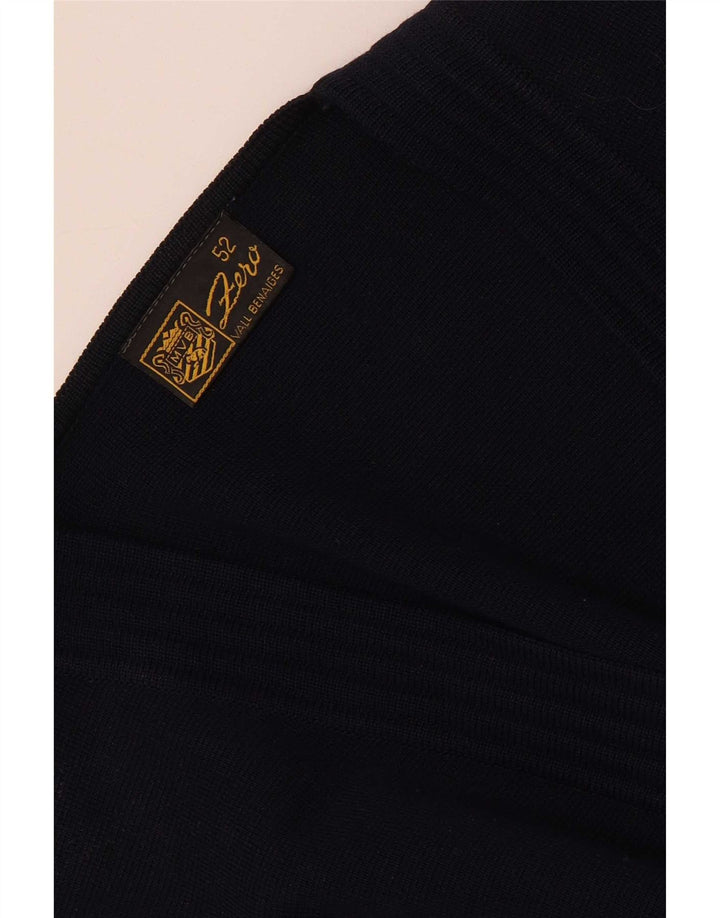 Suéter cardigã feminino Zero IT 52 2XL azul marinho