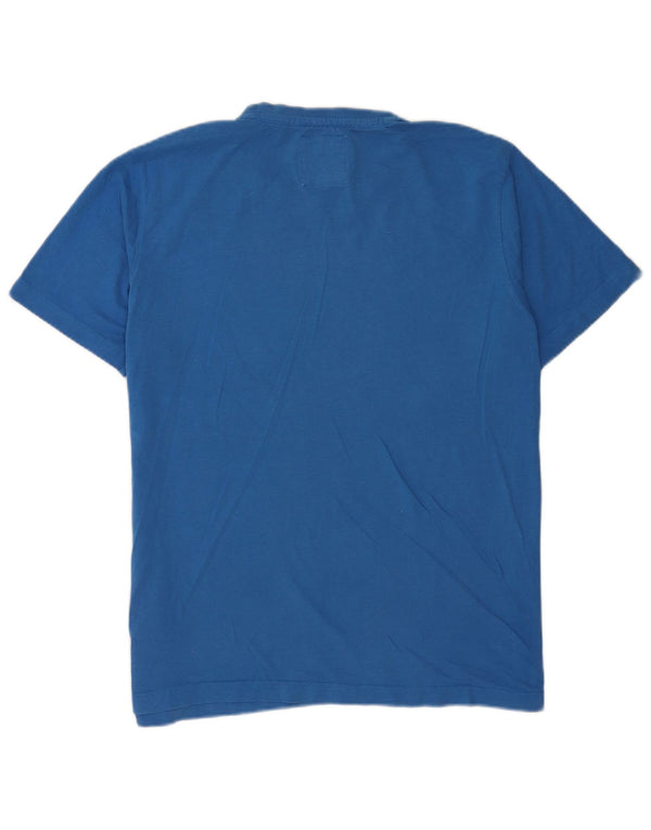 Camiseta masculina de manga curta Crew Clothing Top XL algodão azul