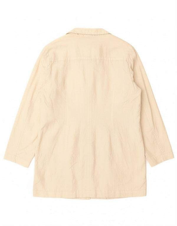 Vestido camisa feminino Vera Mont UK 18 XL off white floral seda