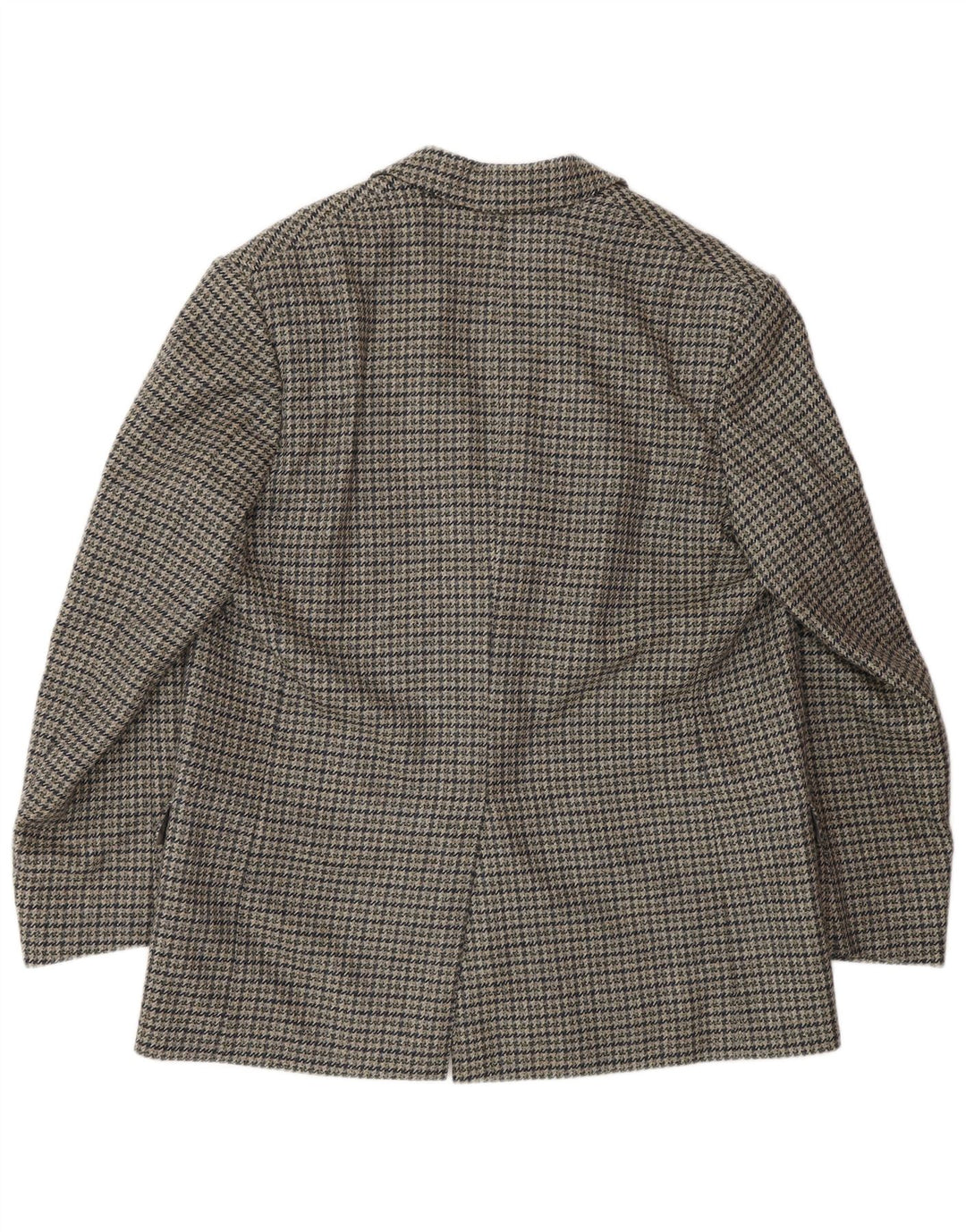Ermenegildo Zegna Jaqueta blazer masculina de 2 botões UK 40 cinza médio Houndstooth