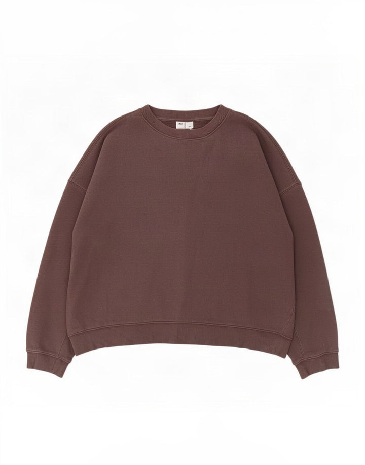 Suéter feminino Topshop cropped superdimensionado Reino Unido 14 algodão cinza médio