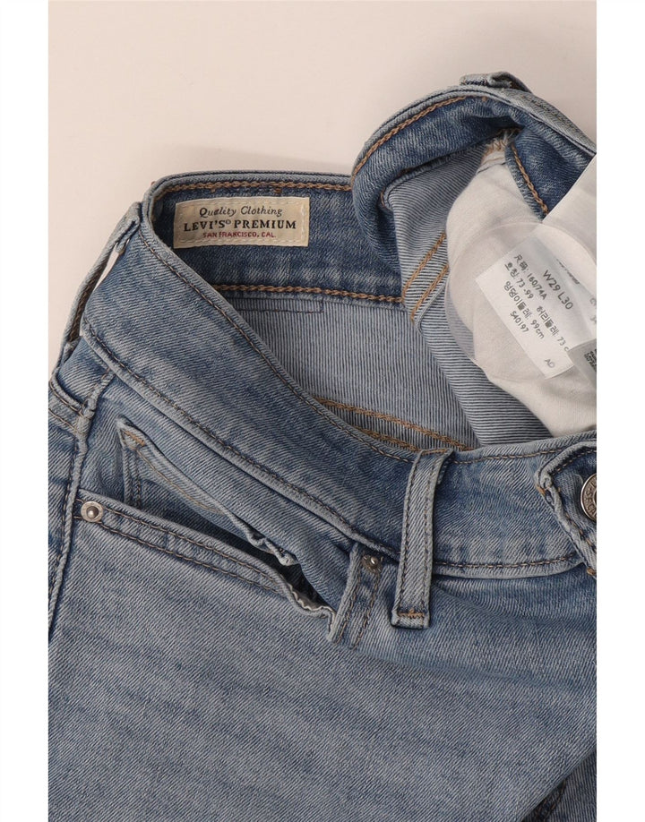 LEVI'S Feminino 712 Slim Jeans W29 L27 Azul Algodão