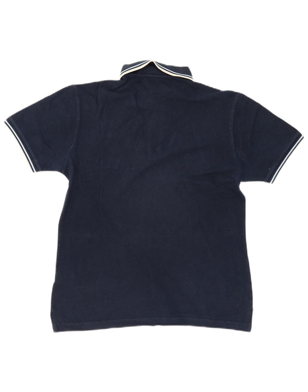 Camisa polo masculina FRED PERRY de algodão azul marinho médio