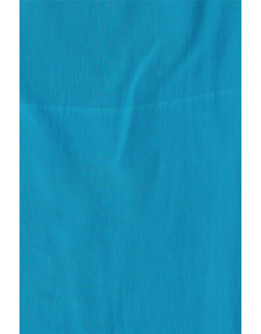 Blusa feminina vintage sem mangas, top UK 14 seda azul médio