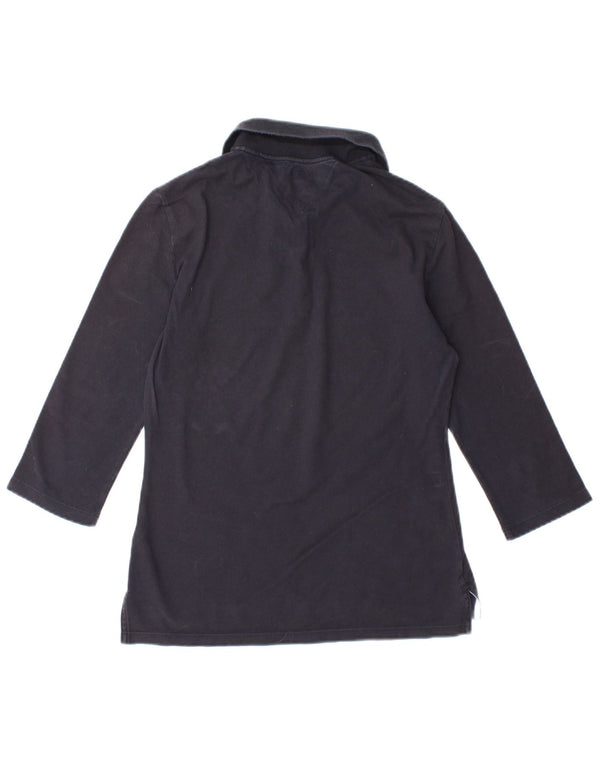 Camisa polo feminina TOMMY HILFIGER Slim Fit Reino Unido 12 Médio Azul Marinho