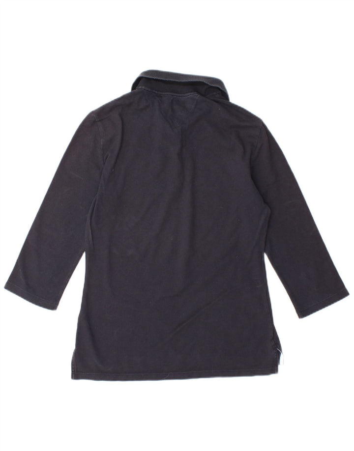 Camisa polo feminina TOMMY HILFIGER Slim Fit Reino Unido 12 Médio Azul Marinho