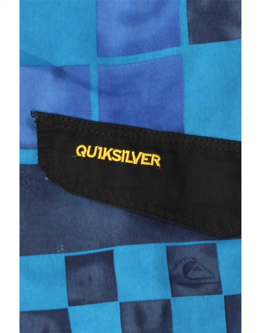 Shorts de natação masculino Quiksilver médio azul geométrico