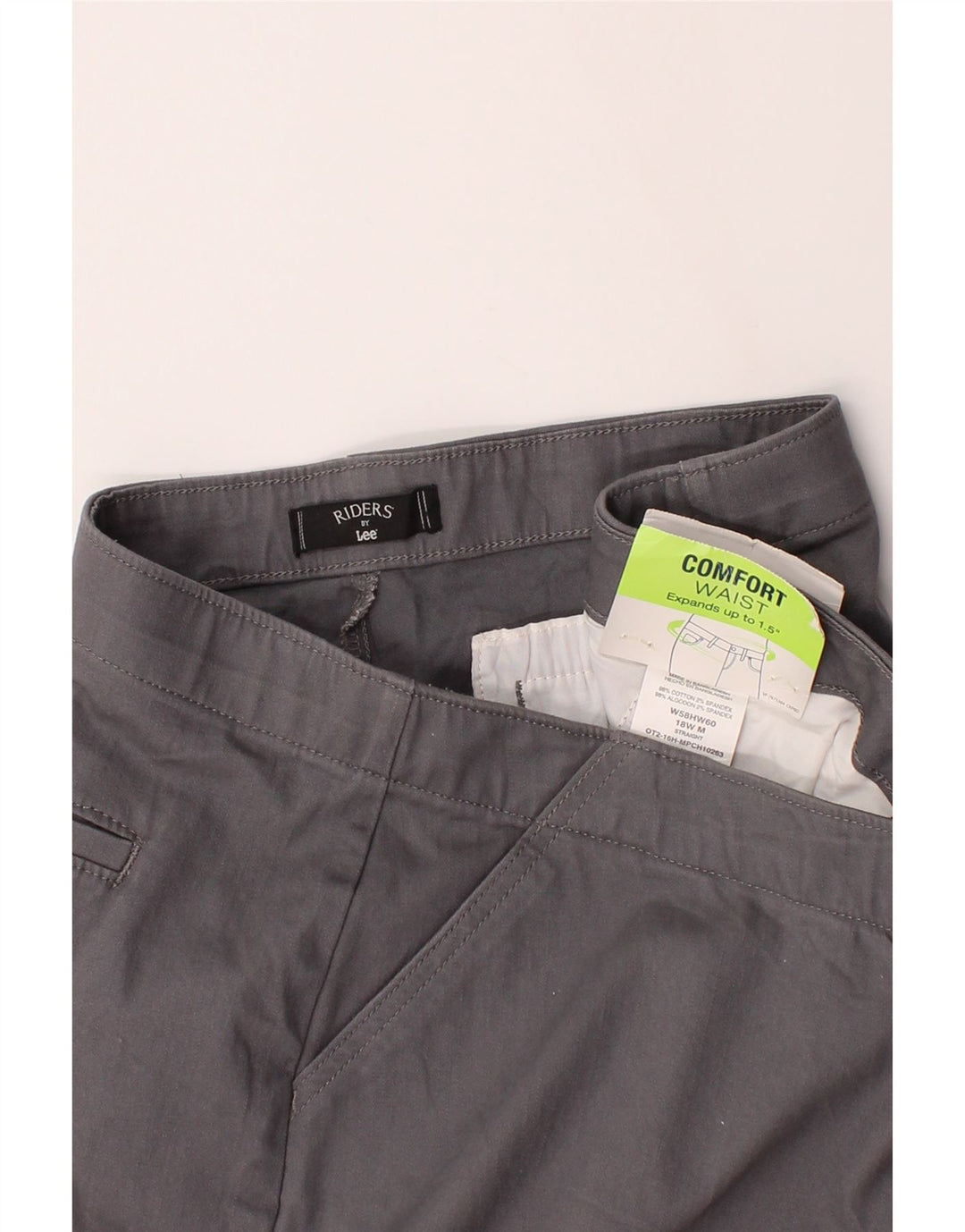 LEE Womens Straight Chino Trousers US 18 2XL W38 L31 Grey Cotton Vintage Lee and Second-Hand Lee from Messina Hembry 