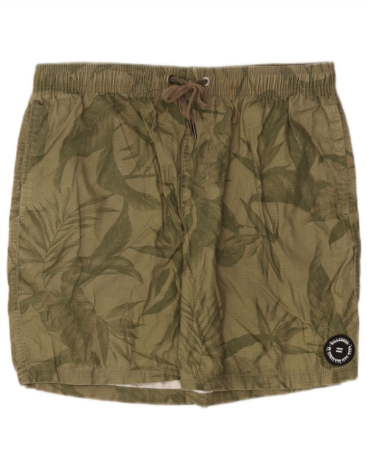 Billabong Mens Sport Shorts Médio Cáqui Floral