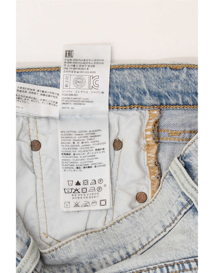 Shorts jeans feminino Levi's 501 W27 pequeno azul algodão