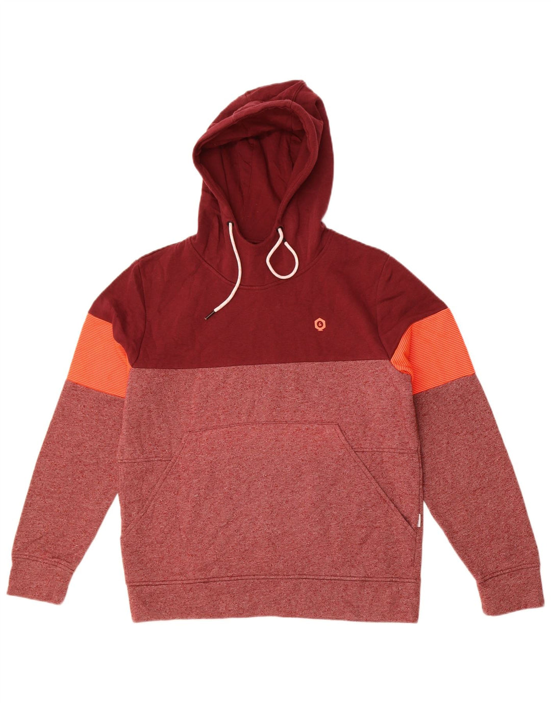 Jack & Jones moletom com capuz masculino médio cor de vinho em poliéster